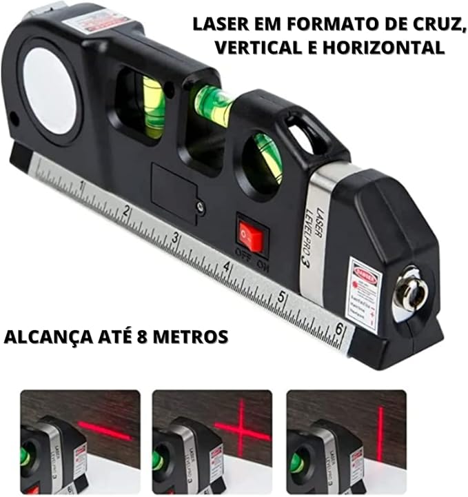 Nível a Laser Multifuncional 3 em 1