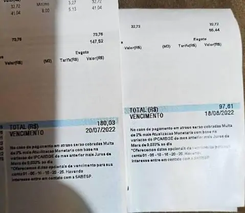 Antes e depois conta de água cliente 2